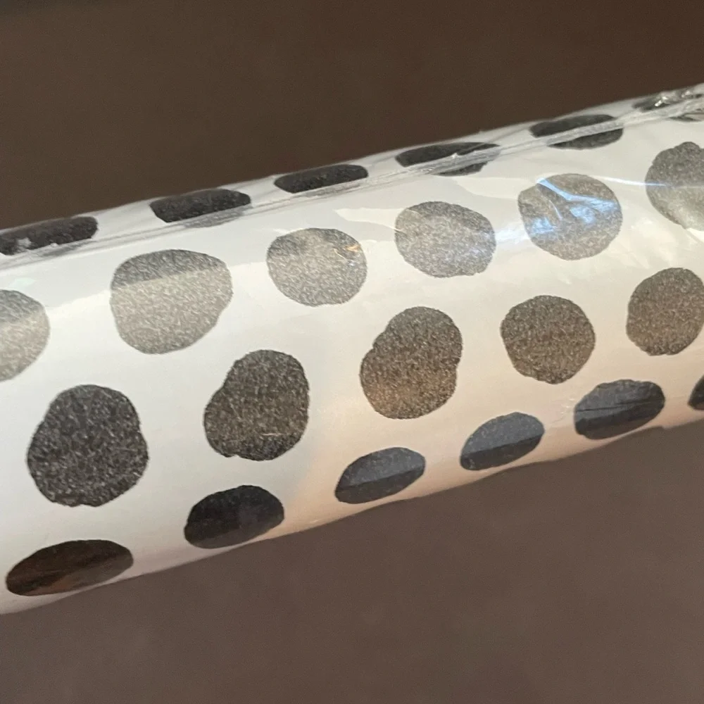 TEMPAPER Moore Dots Black And White Self Stick Wallpaper